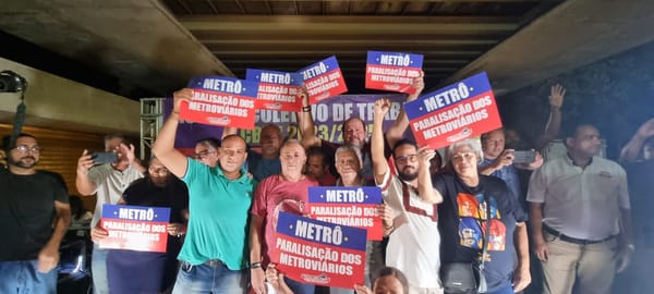 PE: Todo apoio à luta dos metroviários! Não a privatização da CBTU/METROREC