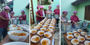 RS: Cozinha solidária distribui alimentos e água aos atingidos pela catástrofe climática em Porto Alegre