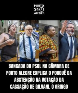 Porto Alegre | Cassação do vereador Gringo: já vai tarde !